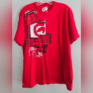 Ecko Unltd. Men's RN#93536 Logo Short Sleeve Spell Out Tee T-Shirt Size XL Red